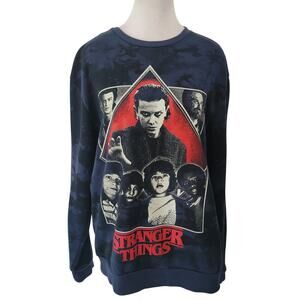 Stranger Things Size XL Unisex Graphic Crewneck Sweatshirt Retro 80s Fan Art
